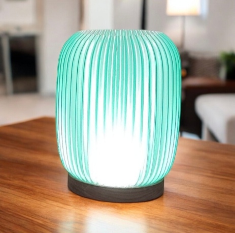 Lampara de mesa modelo Aura color verde traslucido